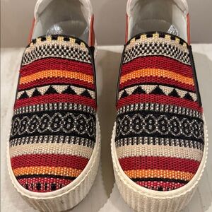 Vibrant Patterned Slip-On Sneakers for Women